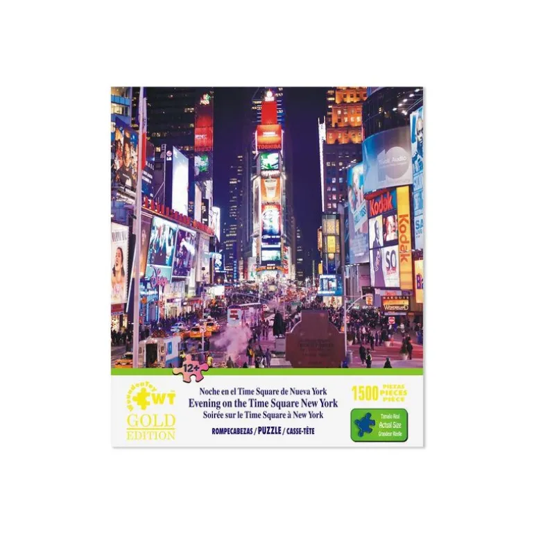 Rompecabezas Noche En El Time Square De NY de 1500 Piezas