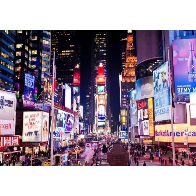 Rompecabezas Noche En El Time Square De NY de 1500 Piezas