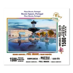 Rompecabezas Plaza Rossio, Portugal de 1500 Piezas