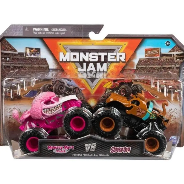 Scooby Doo Monster Jam 2 Pack Monster Mutt Poodle VS Scooby Doo