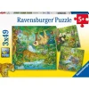 Set de 3 Rompecabezas Ravensburger Aventura en la Jungla