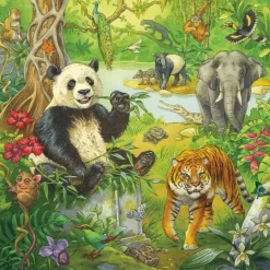 Set de 3 Rompecabezas Ravensburger Aventura en la Jungla
