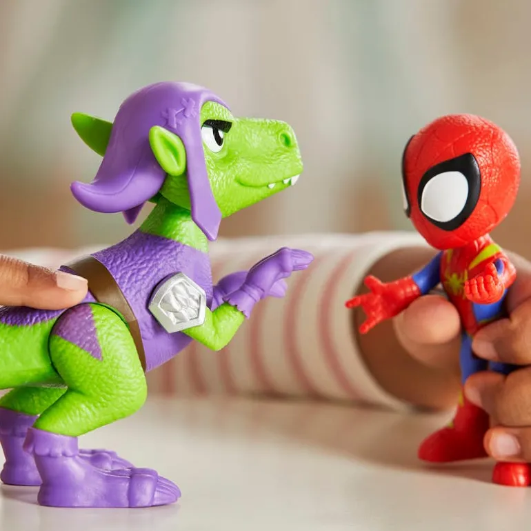 Spiderman Set de Figuras Spidey And His Amazing Friends de Spidey y Goblin Raptor