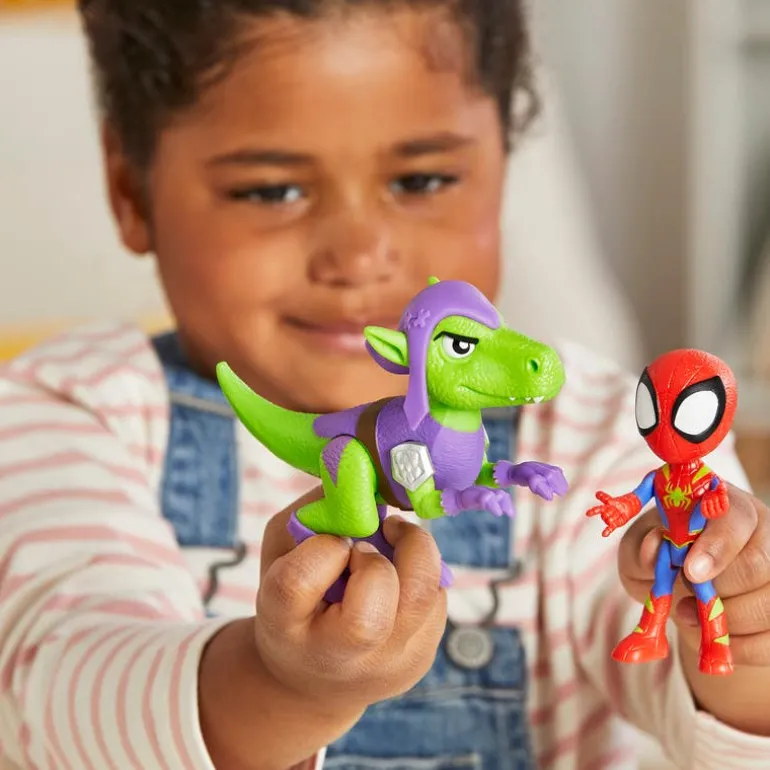 Spiderman Set de Figuras Spidey And His Amazing Friends de Spidey y Goblin Raptor